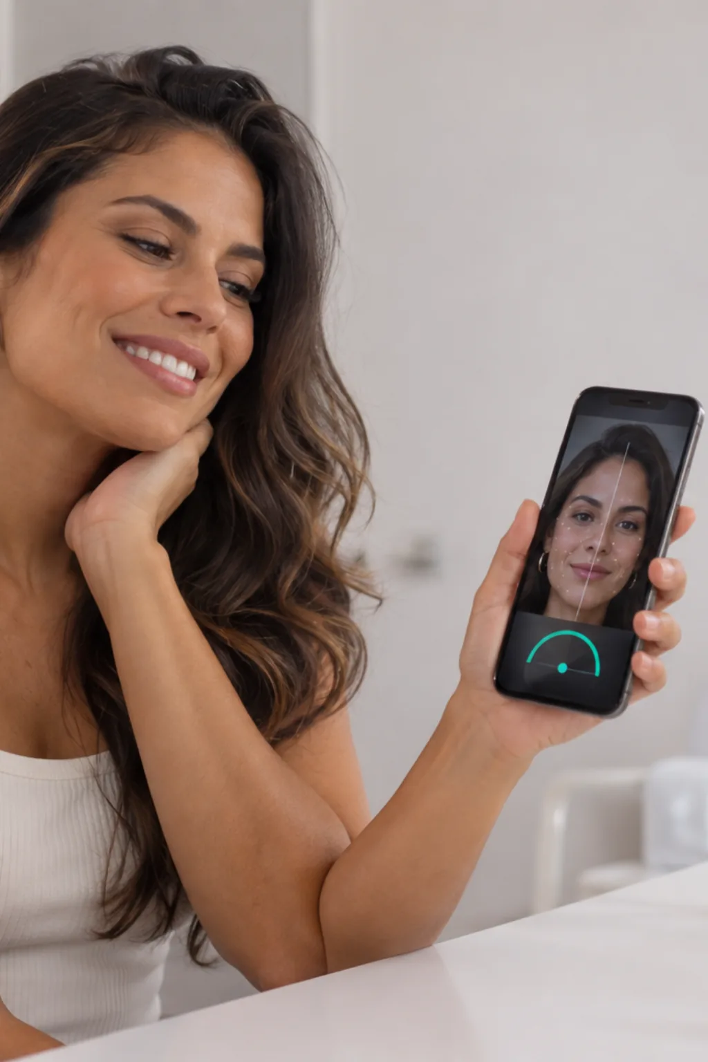 medidor de beleza com análise de simetria facial - 1