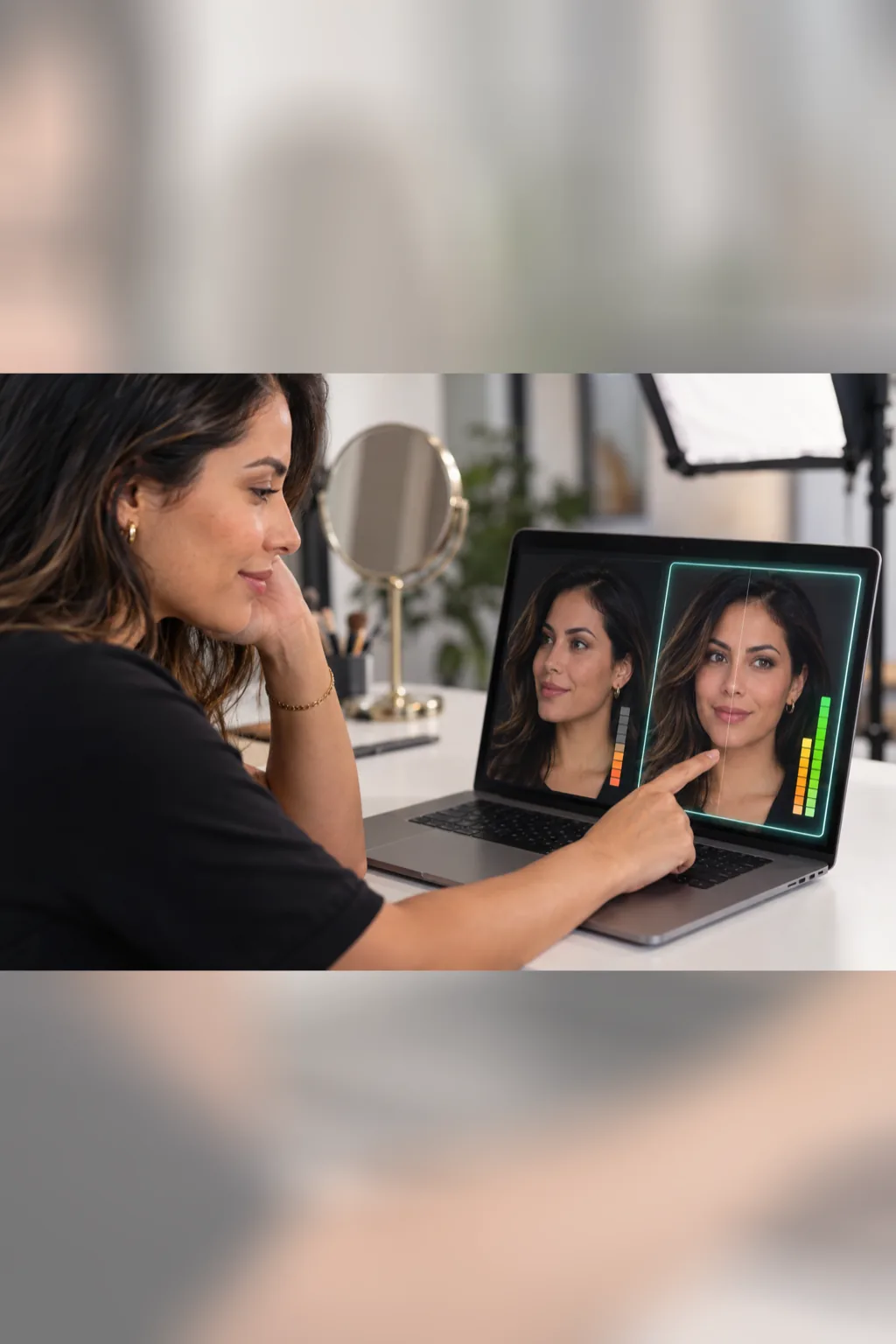 medidor de beleza com análise de simetria facial - 2