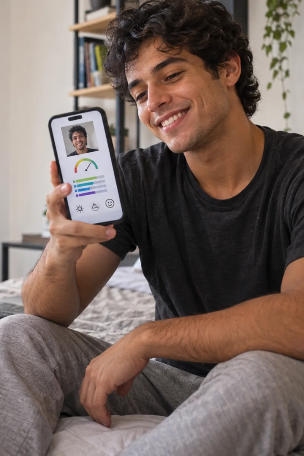medidor de beleza como o FaceRate AI — exemplo criado na Avalia Foto
