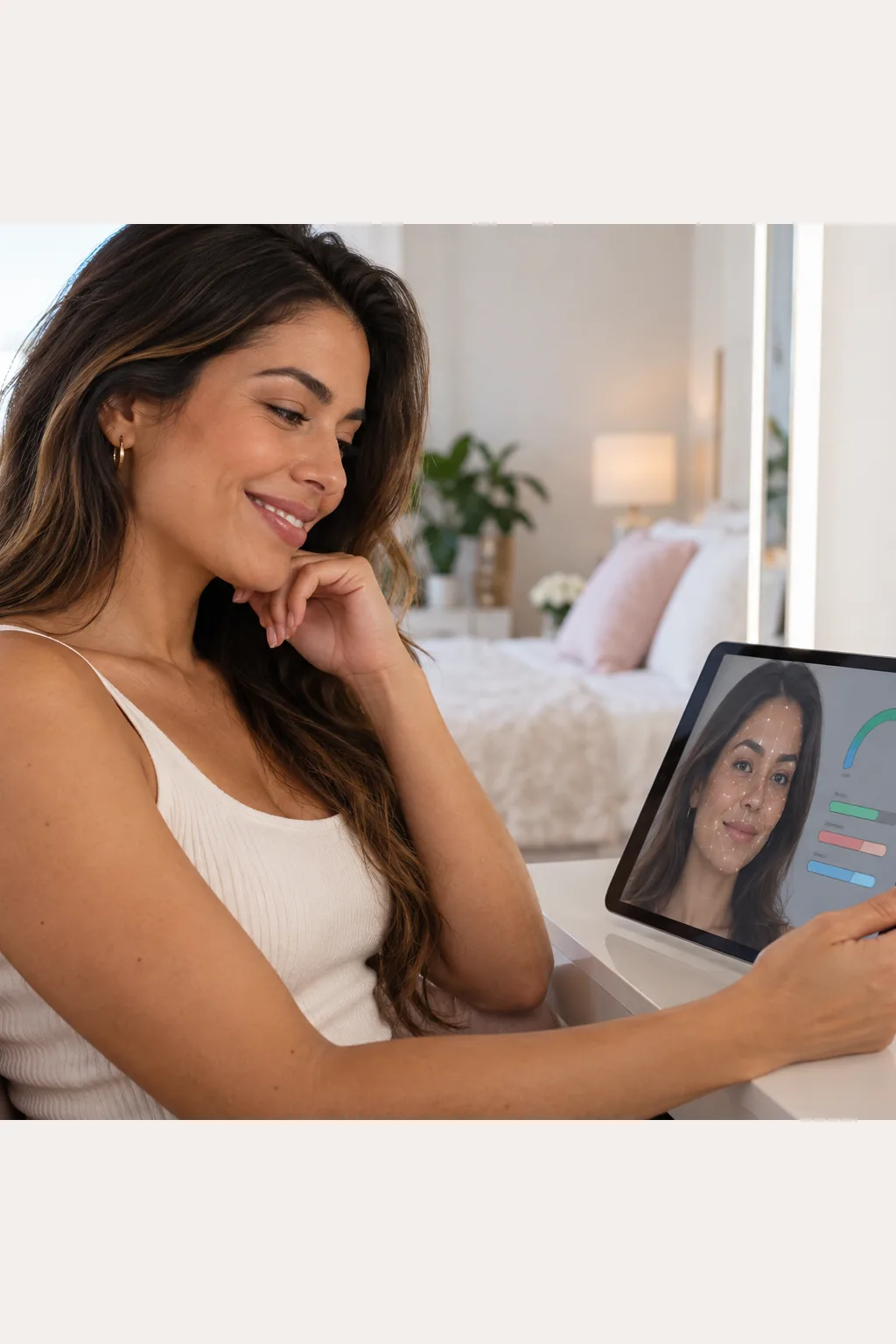 medidor de beleza como o PinkMirror — exemplo criado na Avalia Foto