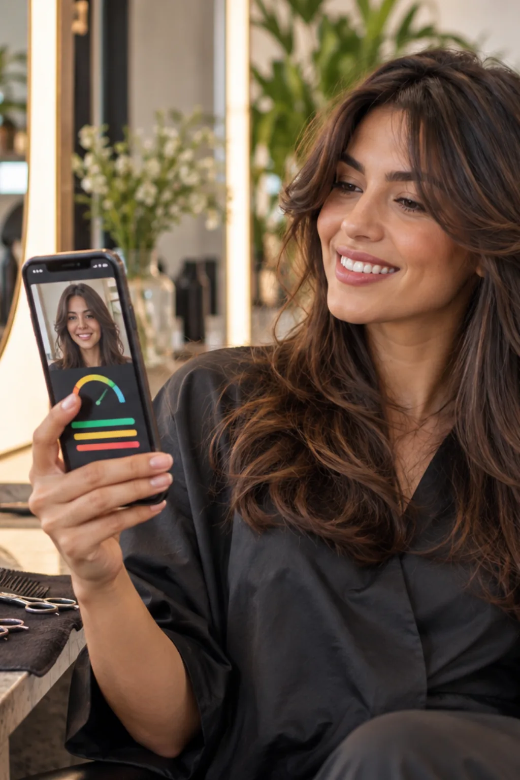 medidor de beleza pela proporção do comprimento facial — exemplo criado na Avalia Foto